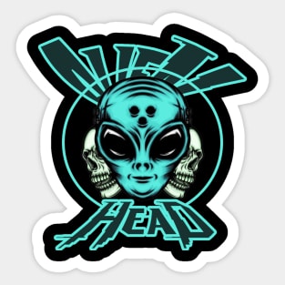 Alien Head Sticker